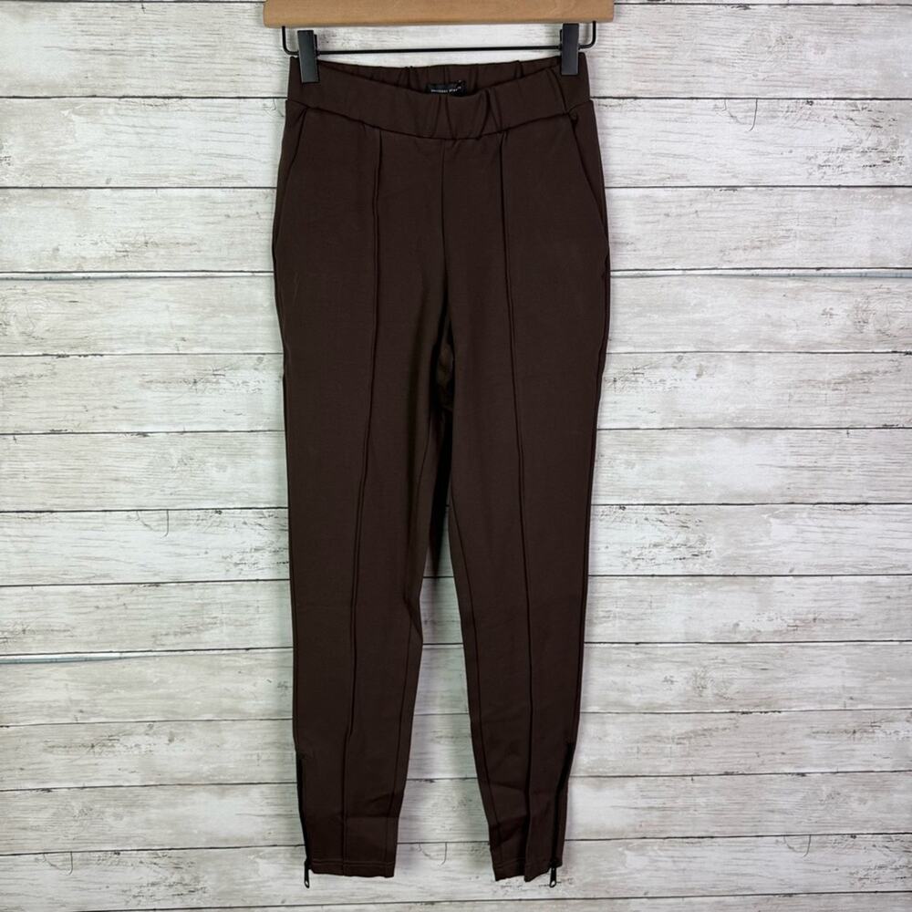 Universal Standard Pintuck Moro Pocket Signature Ponte Pants Brown Size 4X/0-00